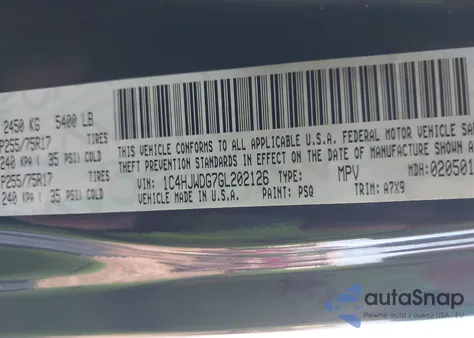 2016 Jeep Wrangler Unlimited Sport z USA, uszkodzony, nr VIN 1C4HJWDG7GL202126